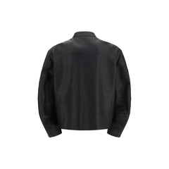 Gucci Black Calf Leather Bos Taurus Biker Jacket - S