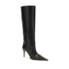 Gucci Black Calf Leather Bos Taurus Boots - EU39/US9