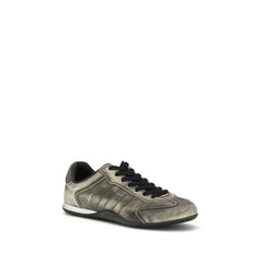 Gucci Black Calf Leather Bos Taurus Low Top Sneakers