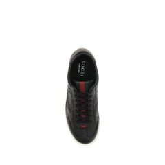 Gucci Black Calf Leather Bos Taurus Low Top Sneakers - EU39.5/US6.5