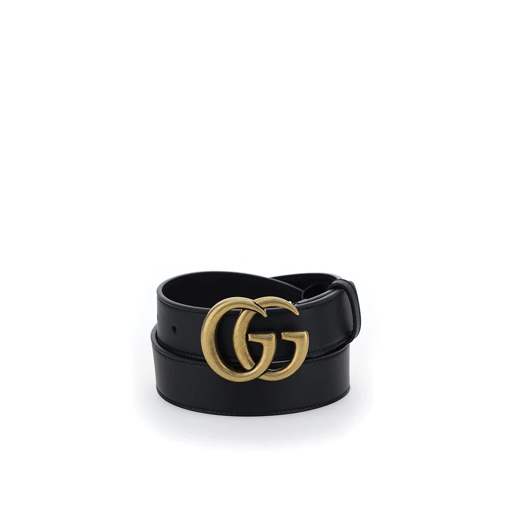 Gucci Black Calf Leather Bos Taurus Regular Belt - 115 cm / 46 Inches