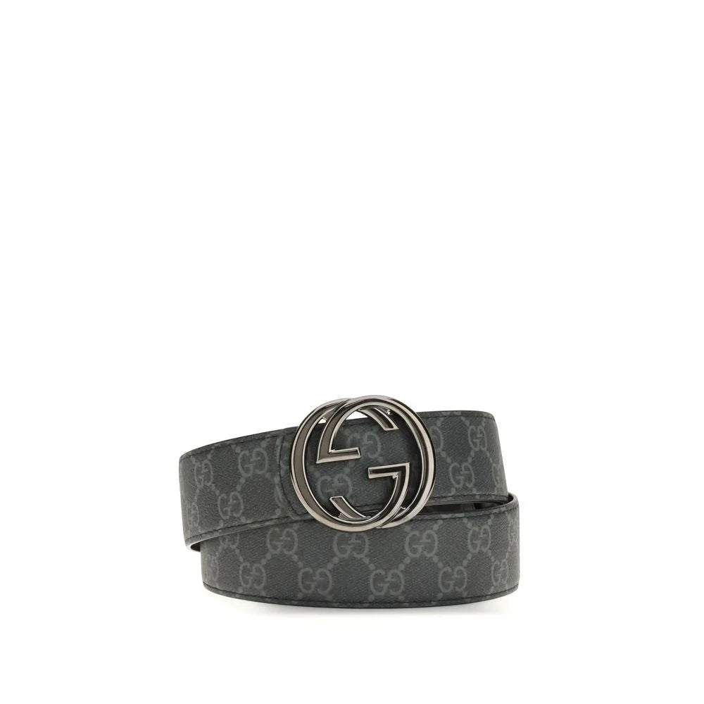 Gucci Black Calf Leather Bos Taurus Regular Belt - 95 cm / 38 Inches