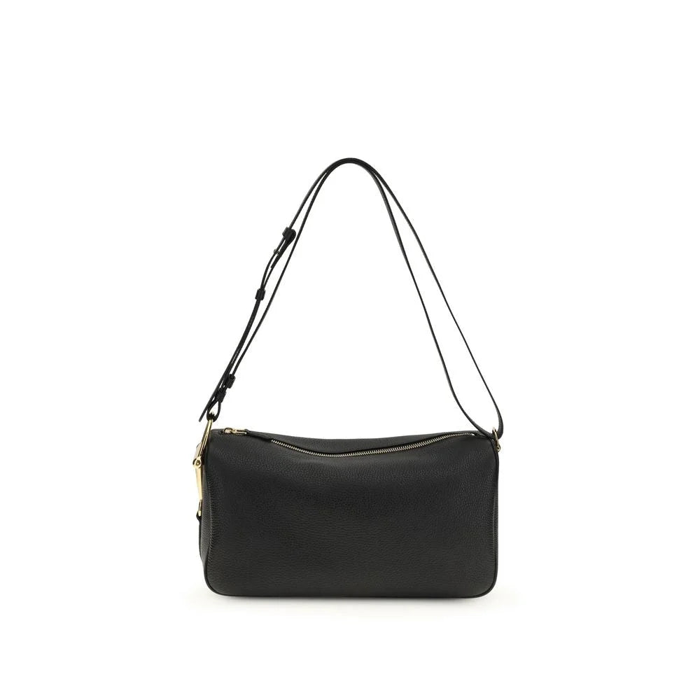Bolsa de ombro Gucci preta de couro de bezerro Bos Taurus