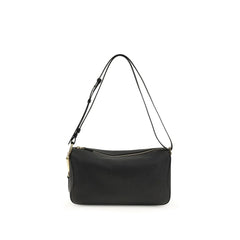 Bolsa de ombro Gucci preta de couro de bezerro Bos Taurus