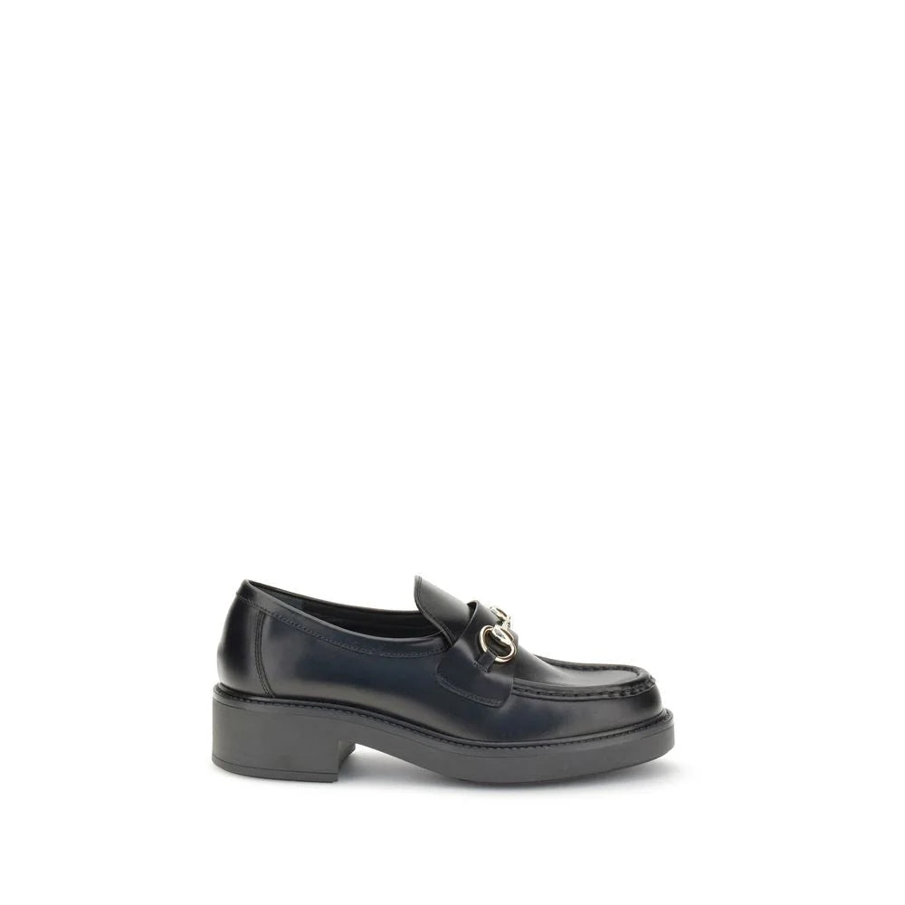 Gucci Black Calf Leather Bos Taurus Slip-On Loafers - EU37.5/US7.5