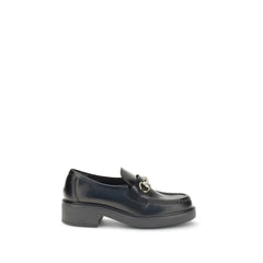 Gucci Black Calf Leather Bos Taurus Slip-On Loafers - EU37.5/US7.5