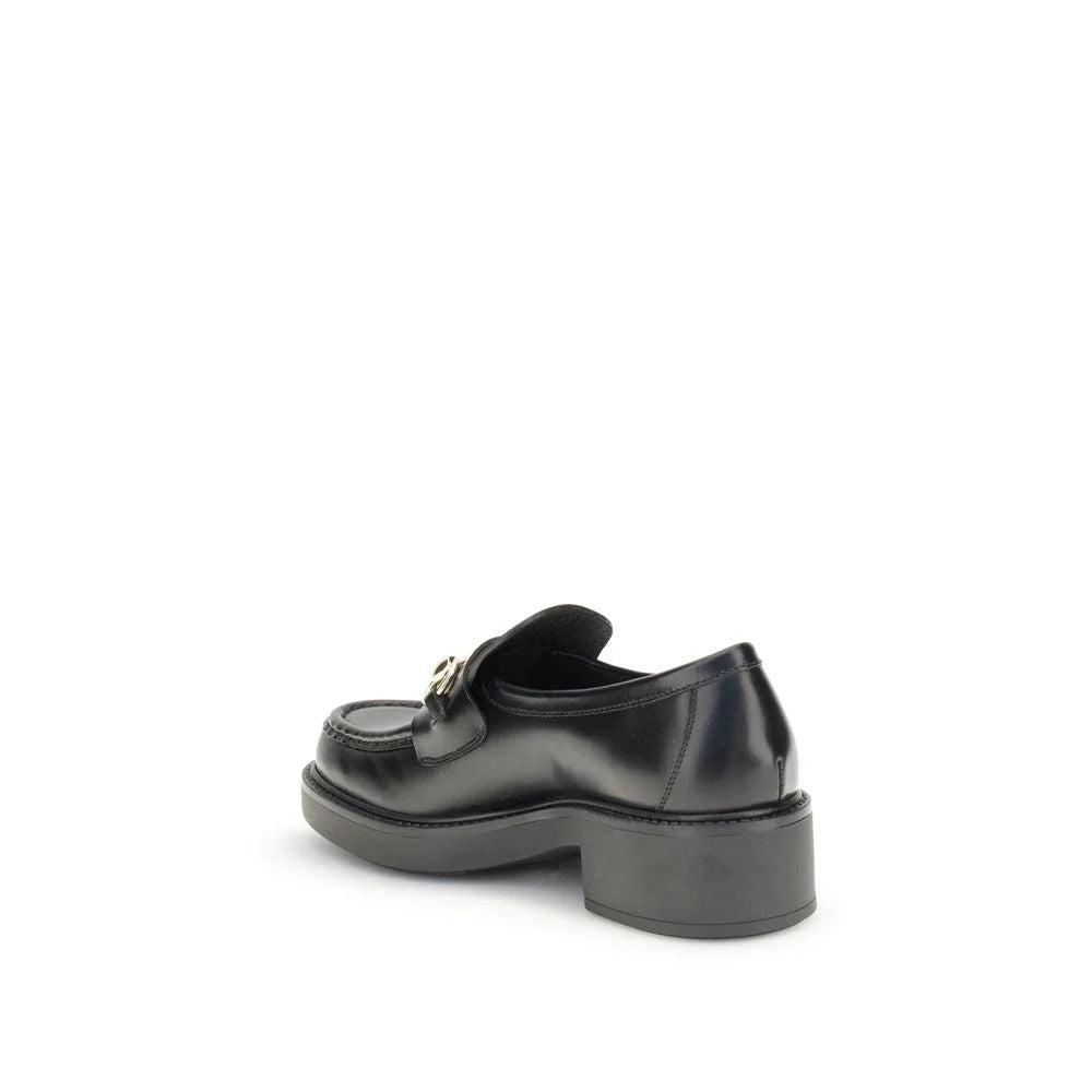 Gucci Black Calf Leather Bos Taurus Slip-On Loafers - EU37.5/US7.5