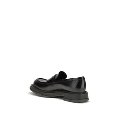 Gucci Black Calf Leather Bos Taurus Slip-On Loafers - EU39.5/US6.5
