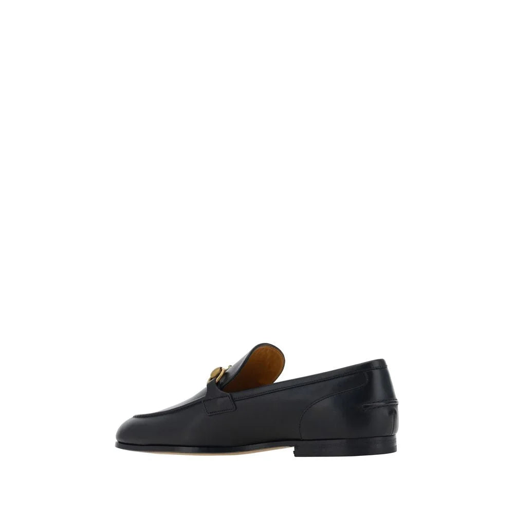 Gucci Black Calf Leather Bos Taurus Slip-On Loafers - EU40.5/US7.5