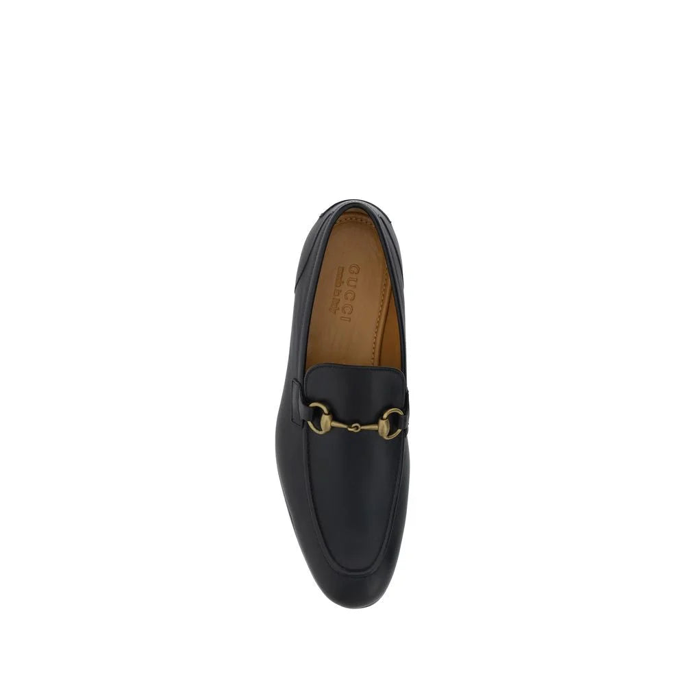 Gucci Black Calf Leather Bos Taurus Slip-On Loafers - EU40.5/US7.5
