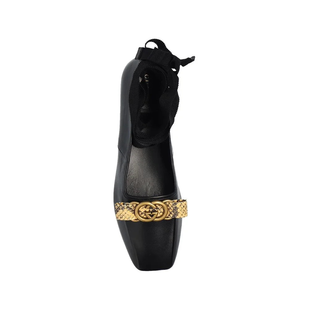 Gucci Black Calfskin Ballet Flats - EU35/US5