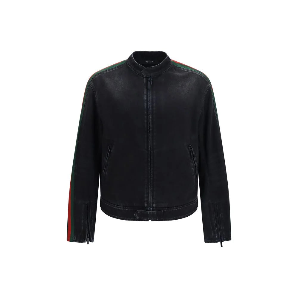 Gucci Black Cotton Biker Jacket - IT48 | M