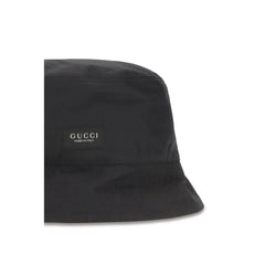 Gucci Black Cotton Bucket Hat