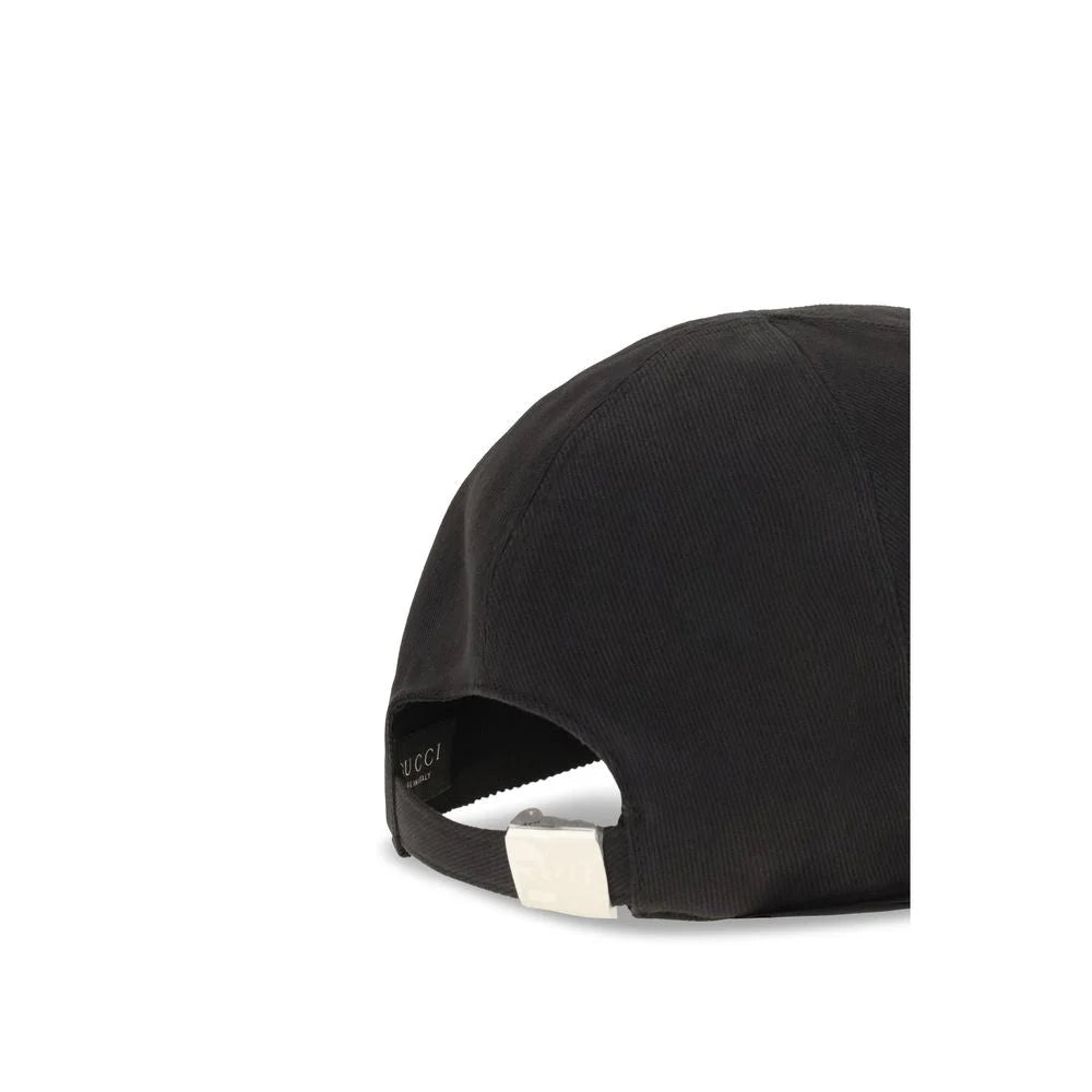 Gucci Black Cotton Cap (Baseball Hat)