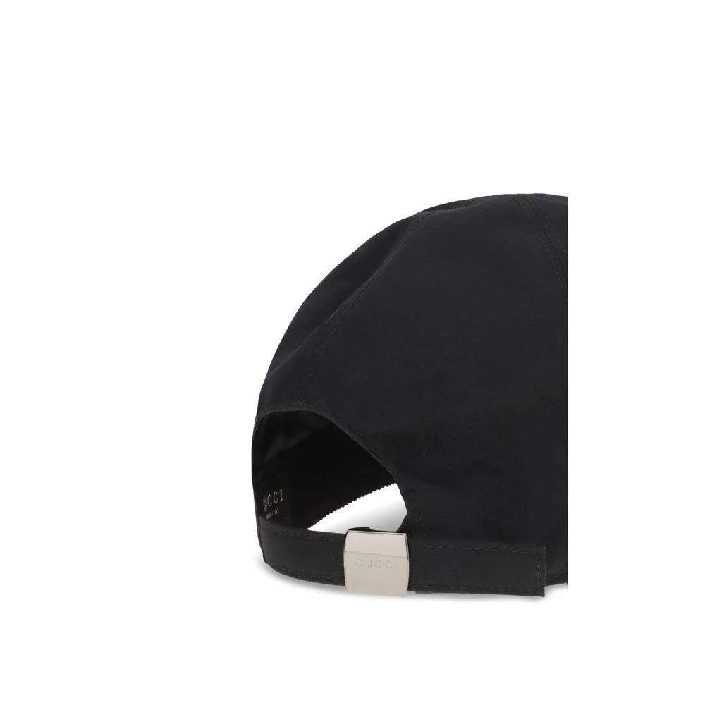Gucci Black Cotton Cap (Baseball Hat)