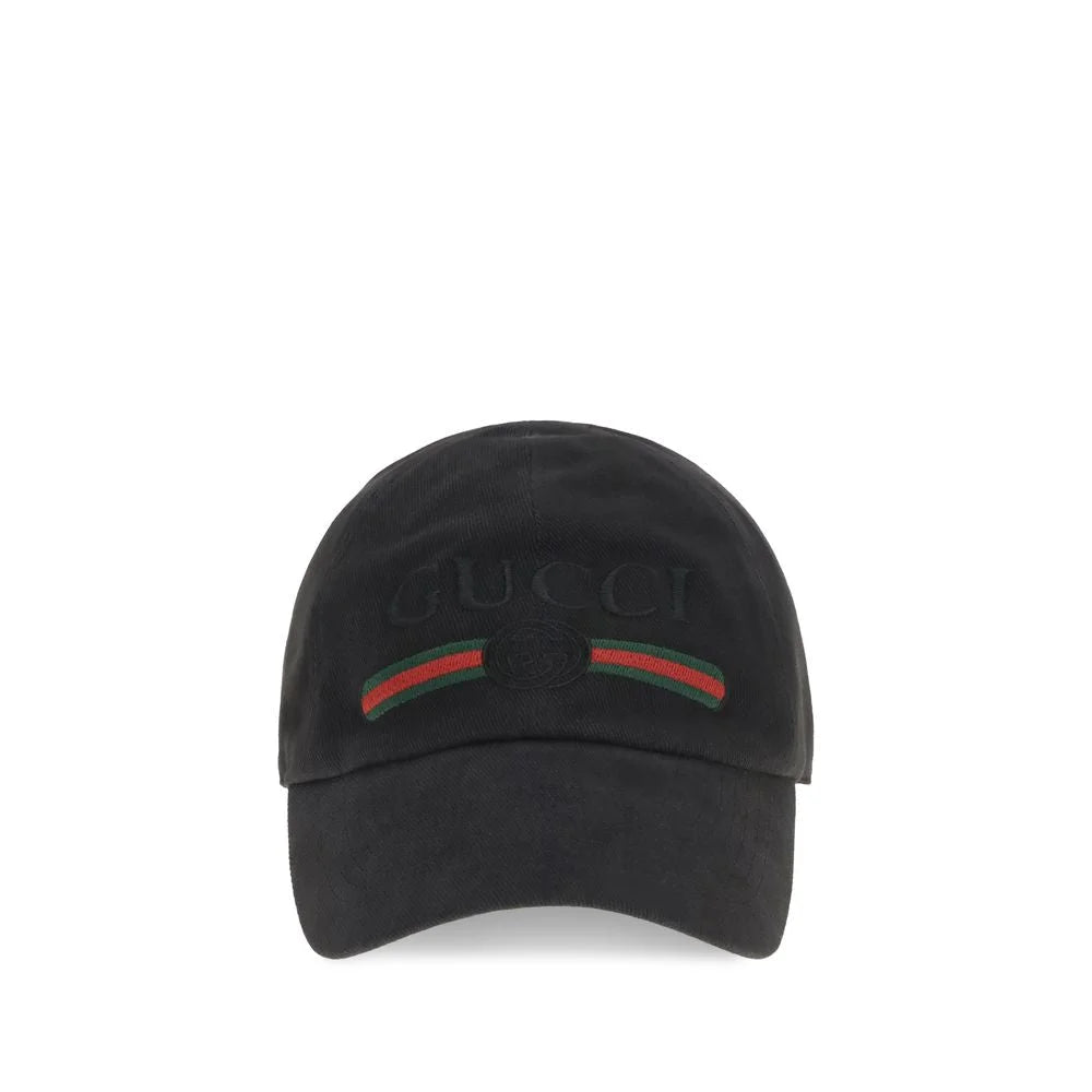 Gucci Black Cotton Cap (Baseball Hat)