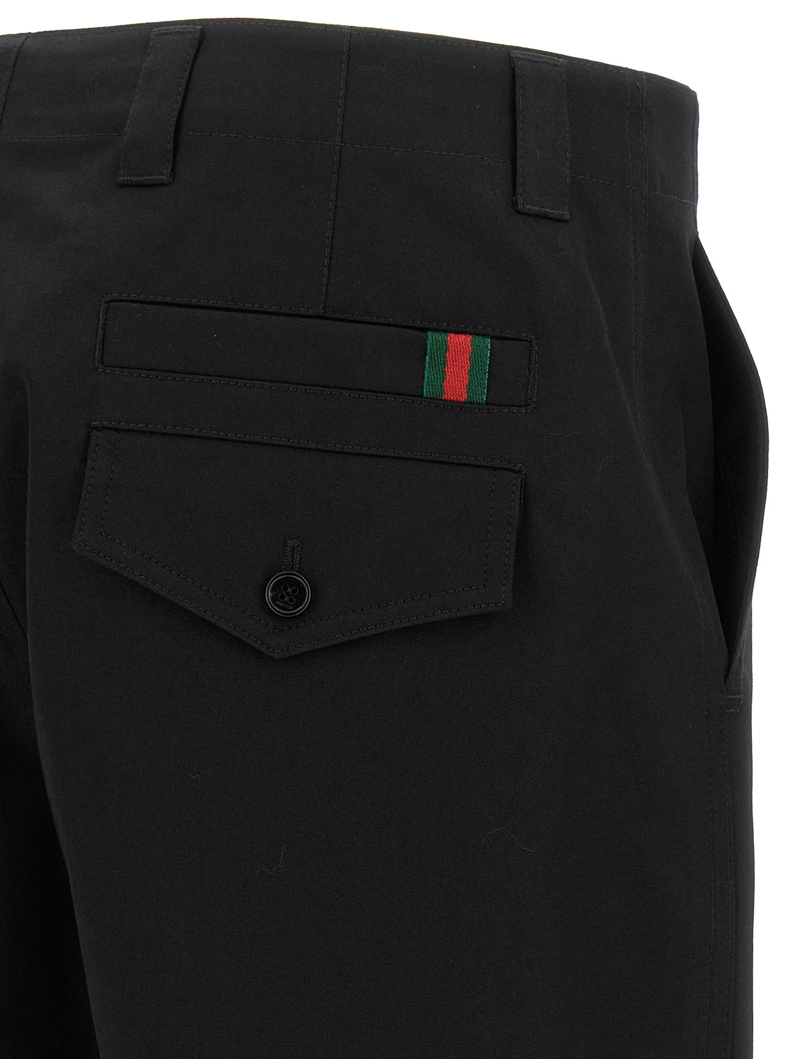 Gucci Black Cotton Casual Pants