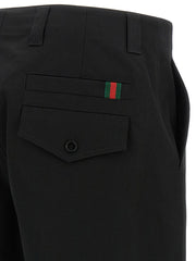 Gucci Black Cotton Casual Pants