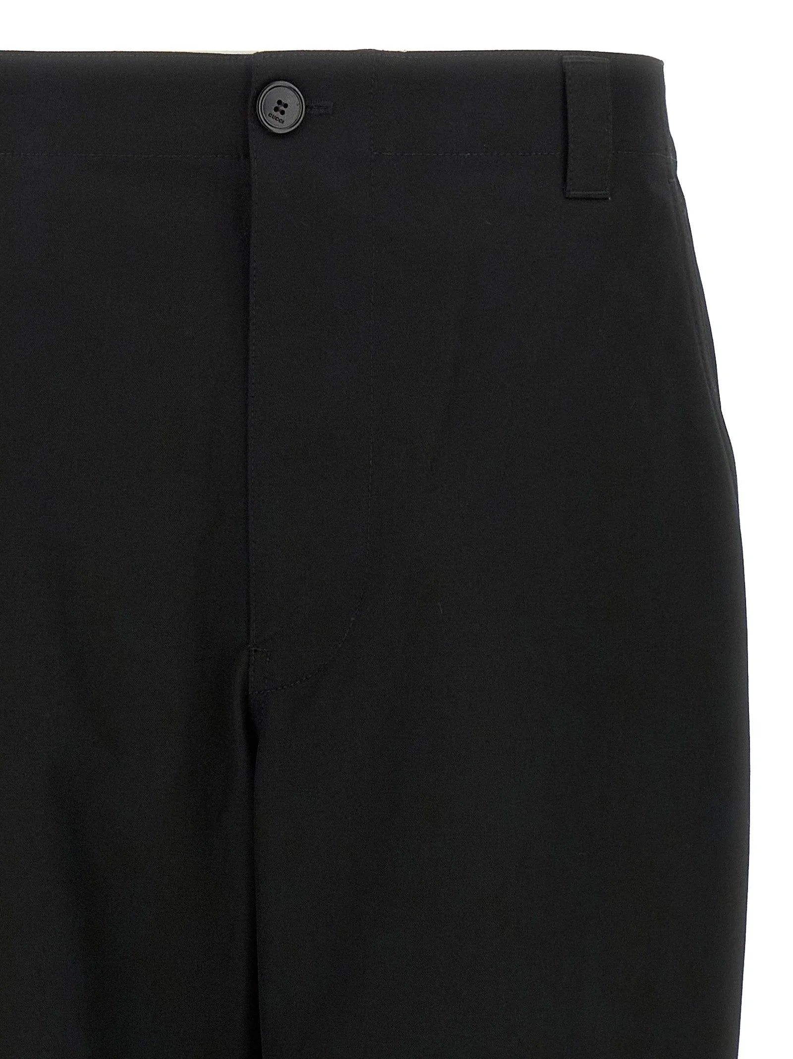 Gucci Black Cotton Casual Pants