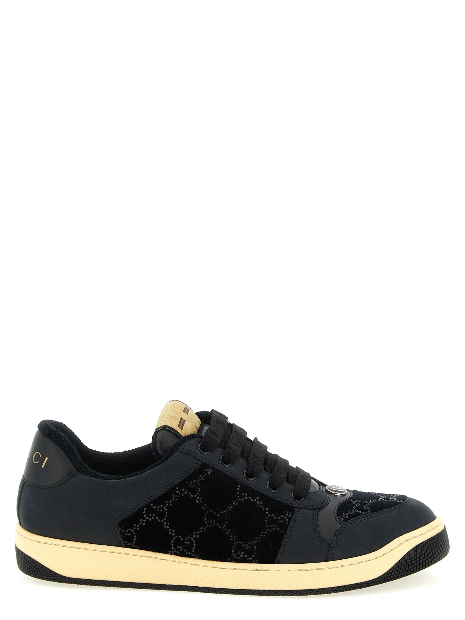Gucci Black Cotton Low Top Sneakers - EU36/US6