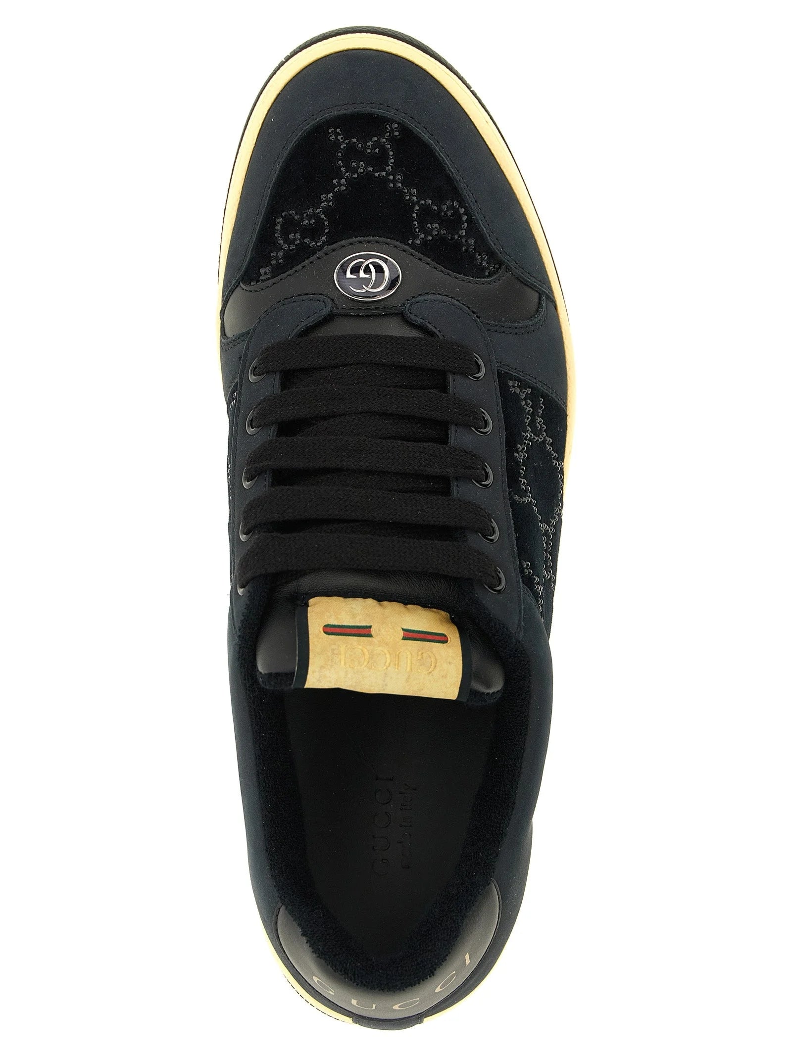 Gucci Black Cotton Low Top Sneakers - EU36/US6