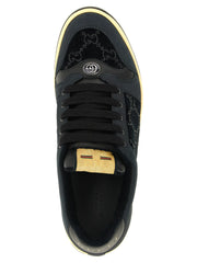 Gucci Black Cotton Low Top Sneakers - EU36/US6