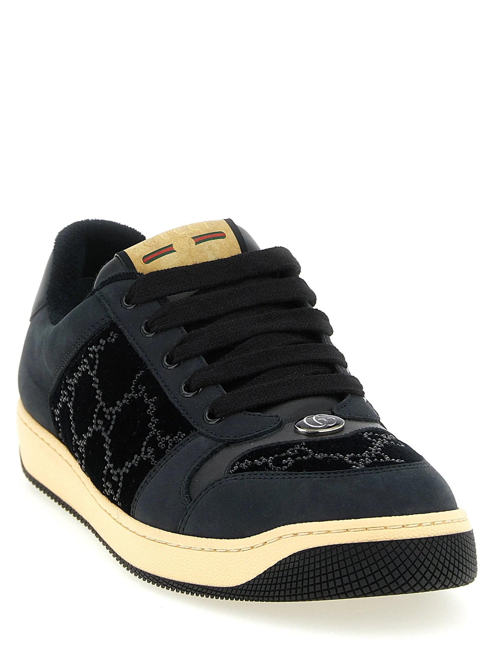 Gucci Black Cotton Low Top Sneakers - EU36/US6