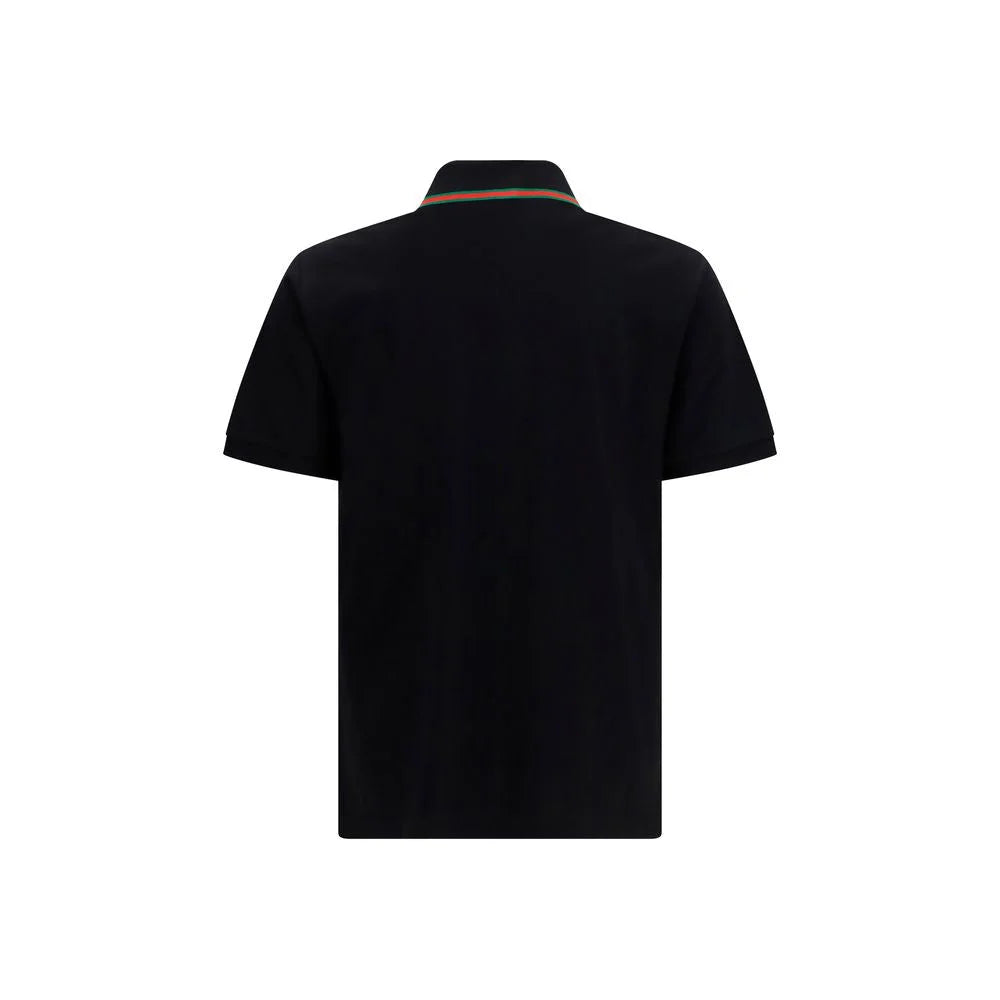 Gucci Black Cotton Polo Shirt