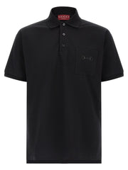 Gucci Black Cotton Polo Shirt - XL