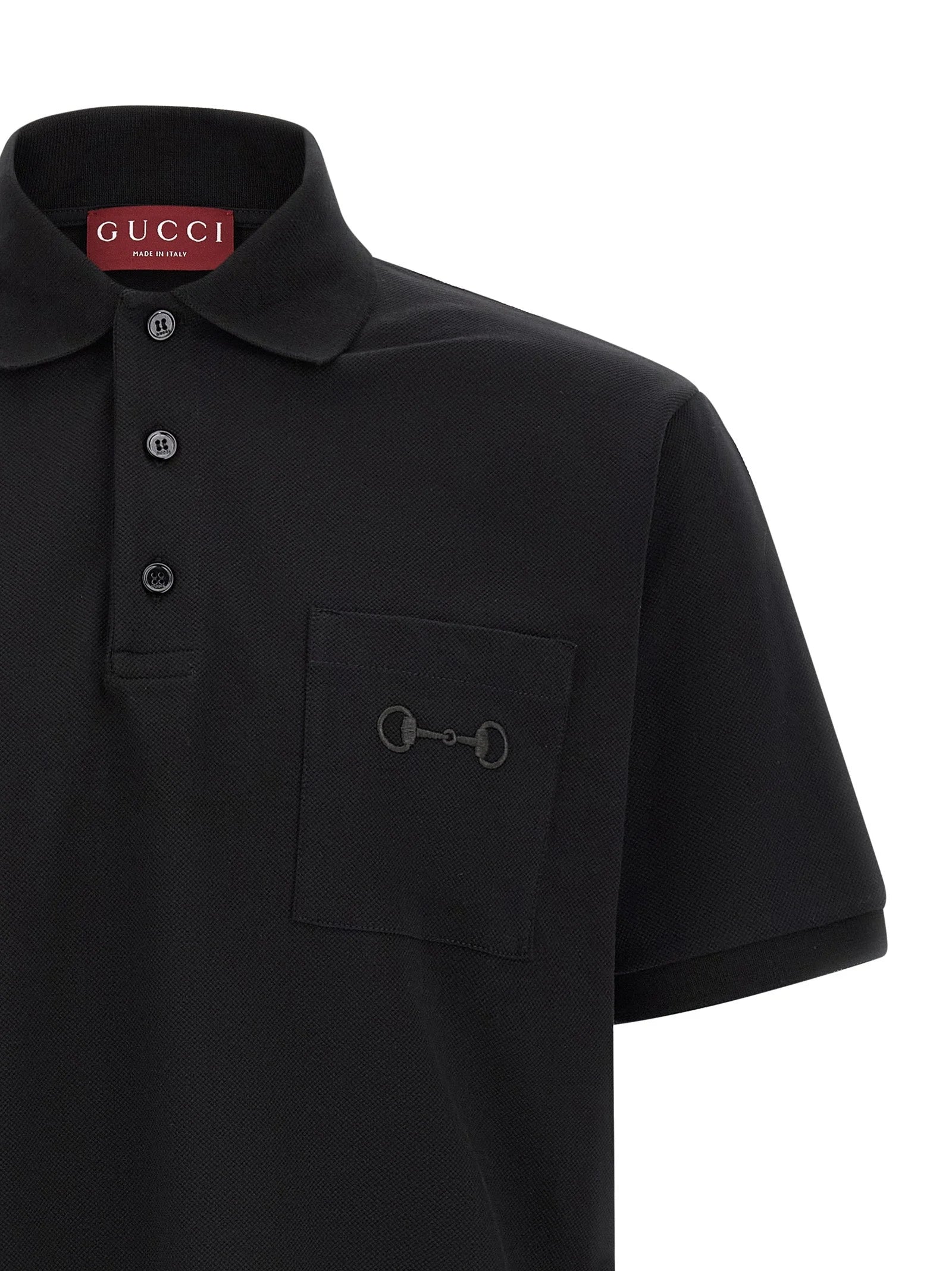 Gucci Black Cotton Polo Shirt - XL