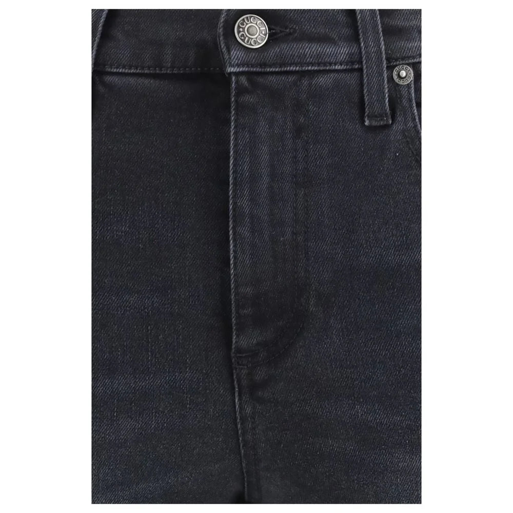 Gucci Black Cotton Skinny Jeans - 26