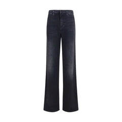 Gucci Black Cotton Straight-Leg Jeans