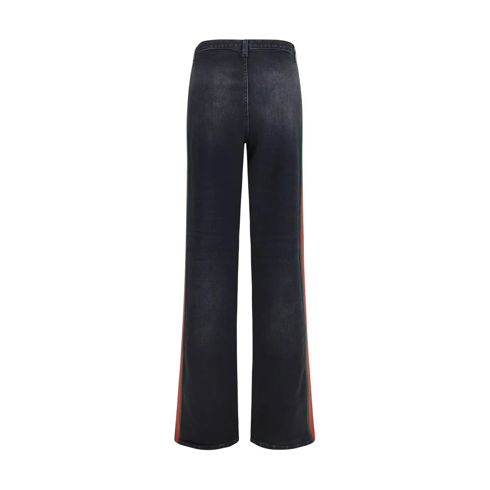 Gucci Black Cotton Straight-Leg Jeans