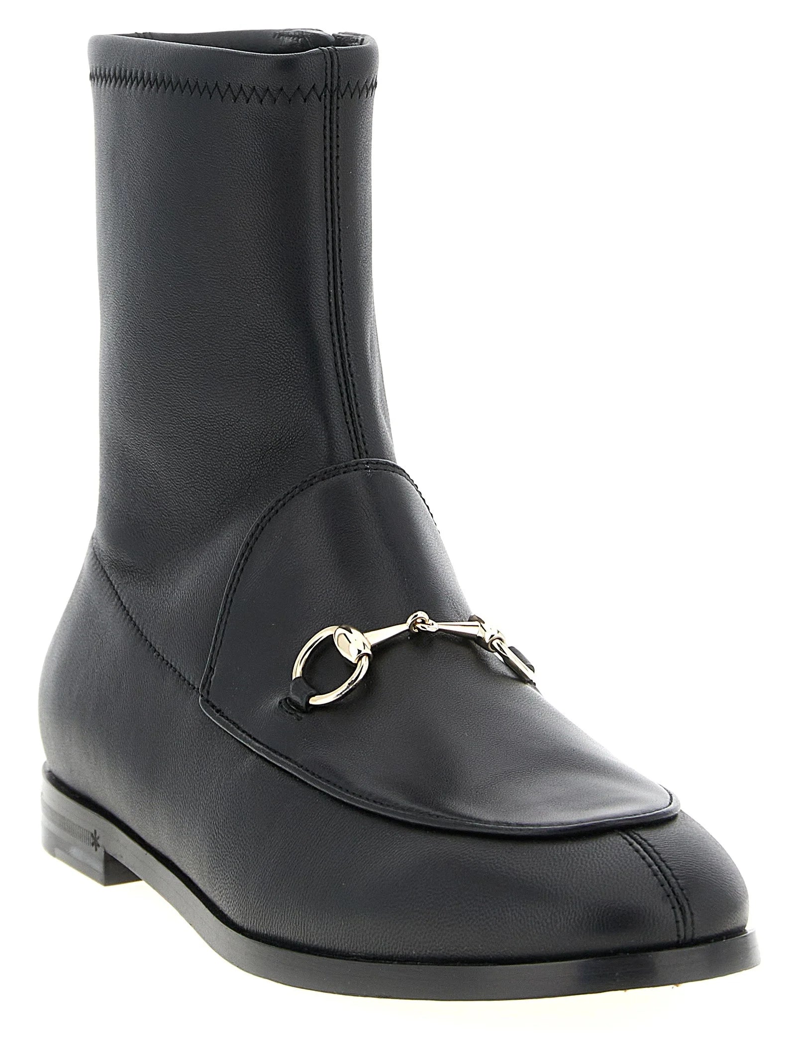 Gucci Black Lamb Leather Ankle Boots - EU35/US5