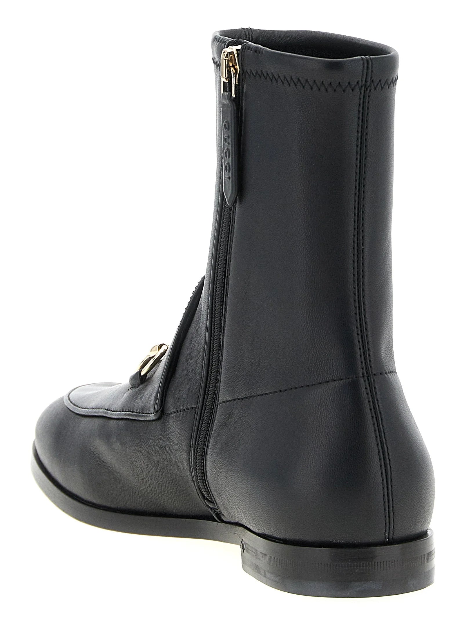 Gucci Black Lamb Leather Ankle Boots - EU35/US5