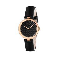 Gucci Black Leather Dress Watch