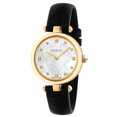 Gucci Black Leather Dress Watch