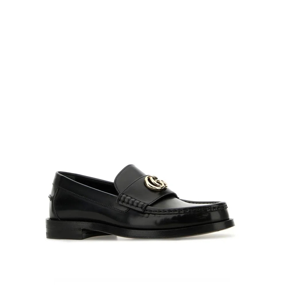 Gucci Black Leather Slip-On Loafers - EU36.5/US6.5