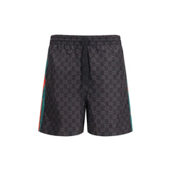Bermuda de Nylon Preto Gucci