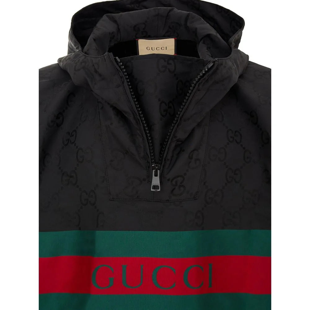Gucci Black Polyester Trench Coat - L