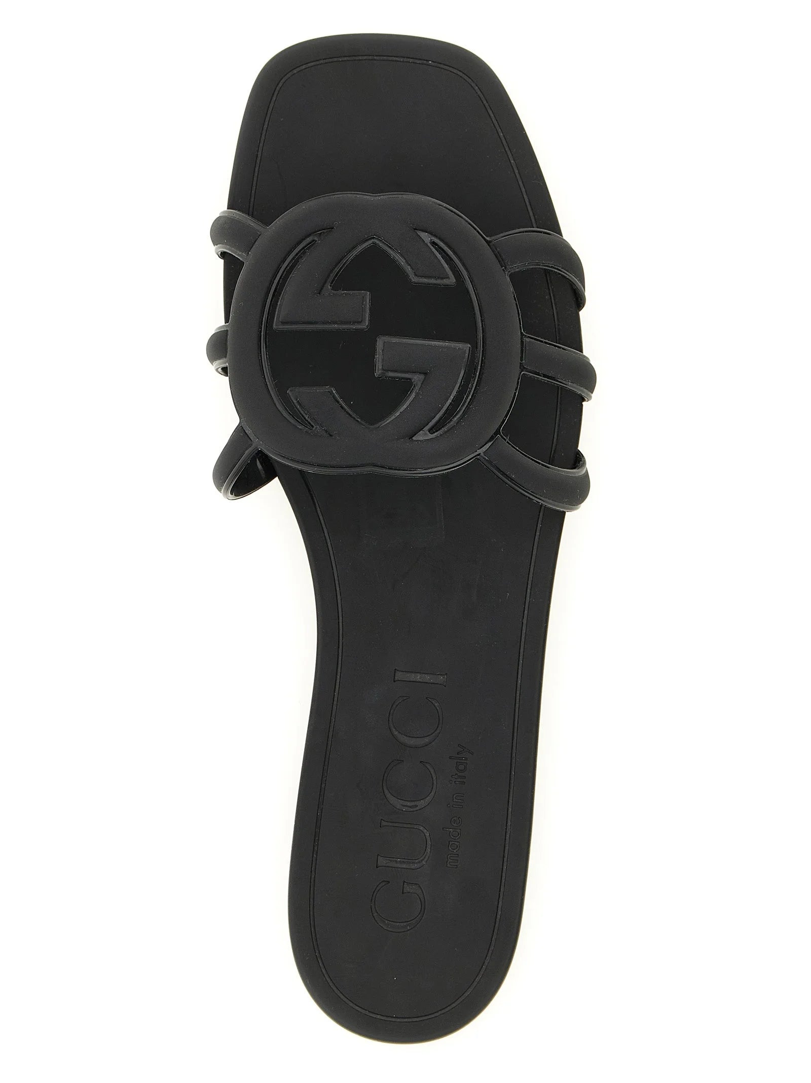 Gucci Black Rubber Slides