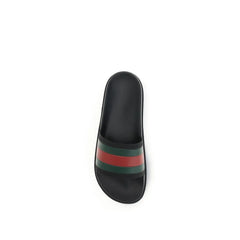 Gucci Black Rubber Slippers
