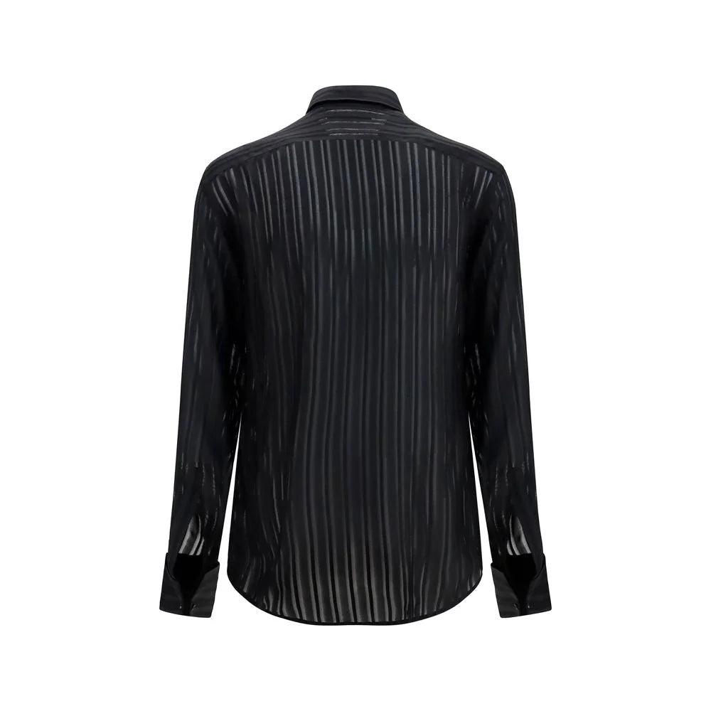 Gucci Black Silk Dress Shirt