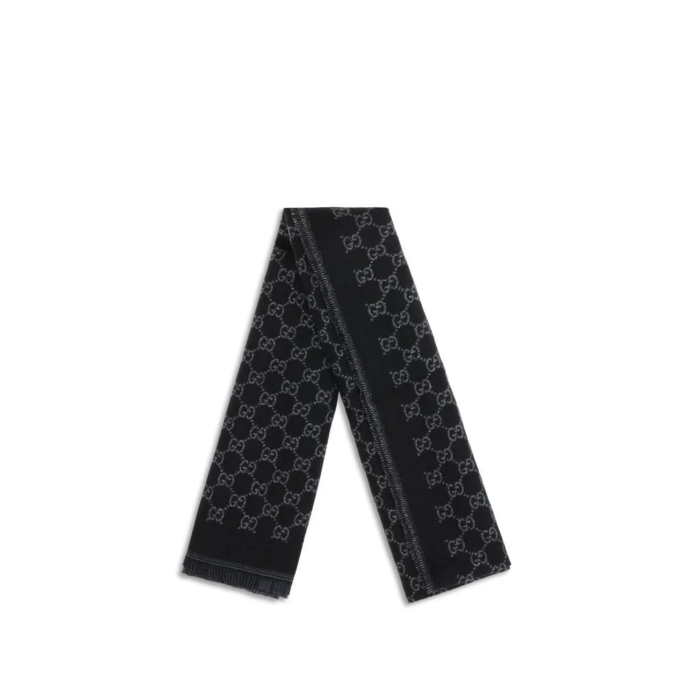 Gucci Black Wool Oves Aries Scarf
