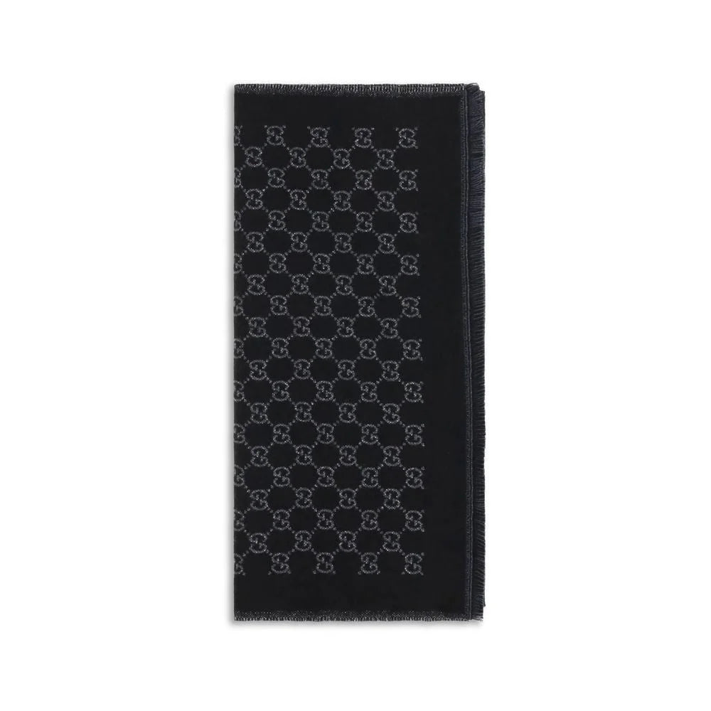 Gucci Black Wool Oves Aries Scarf