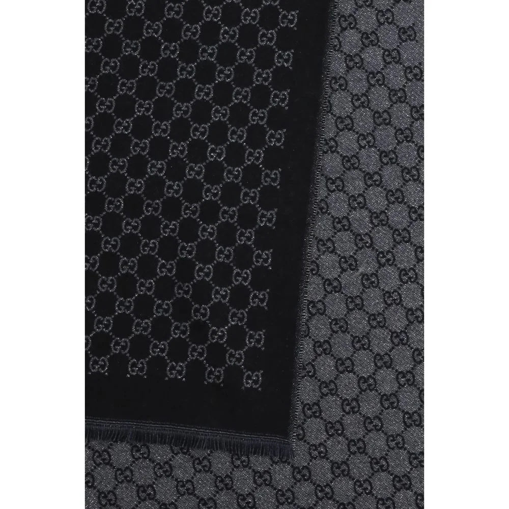 Gucci Black Wool Oves Aries Scarf