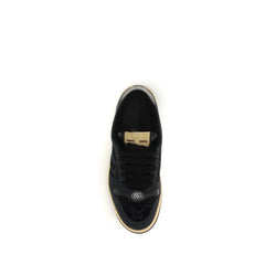 Gucci Blue Calf Leather Bos Taurus Athletic Sneakers