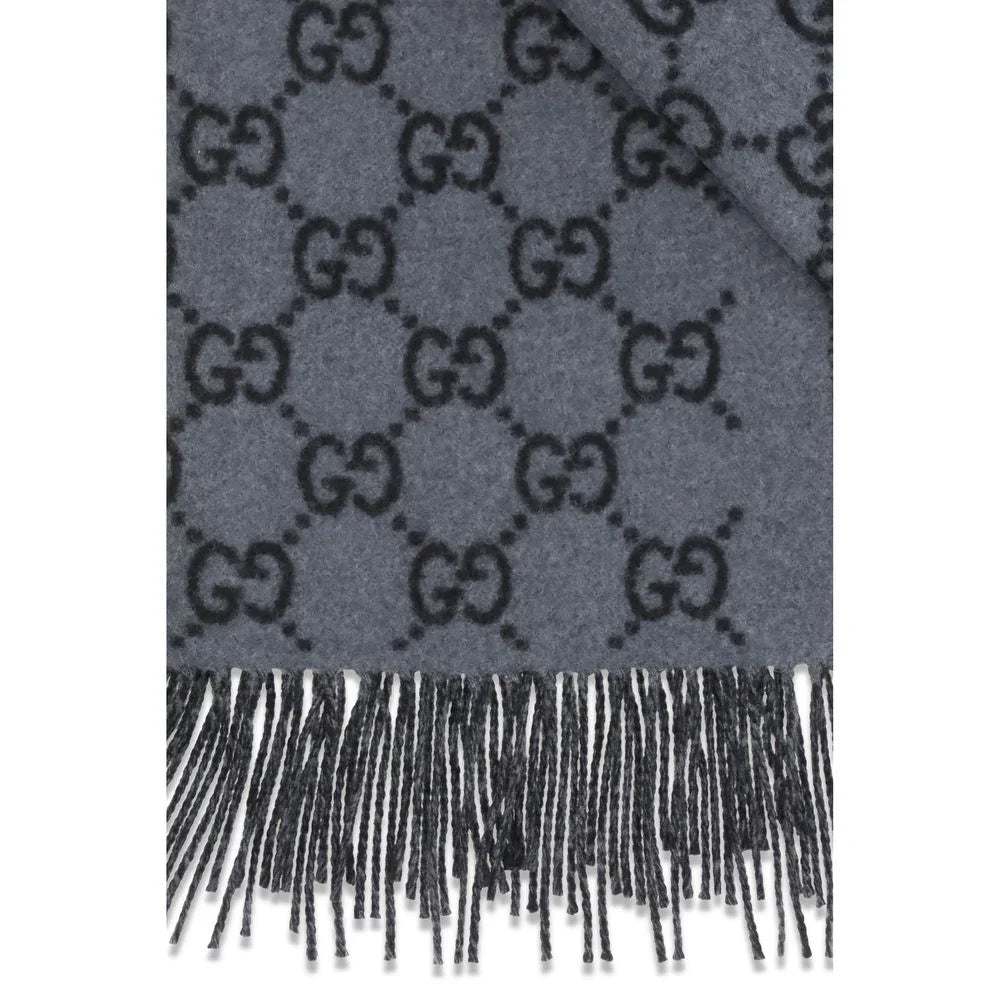 Gucci Blue Cashmere Foulard