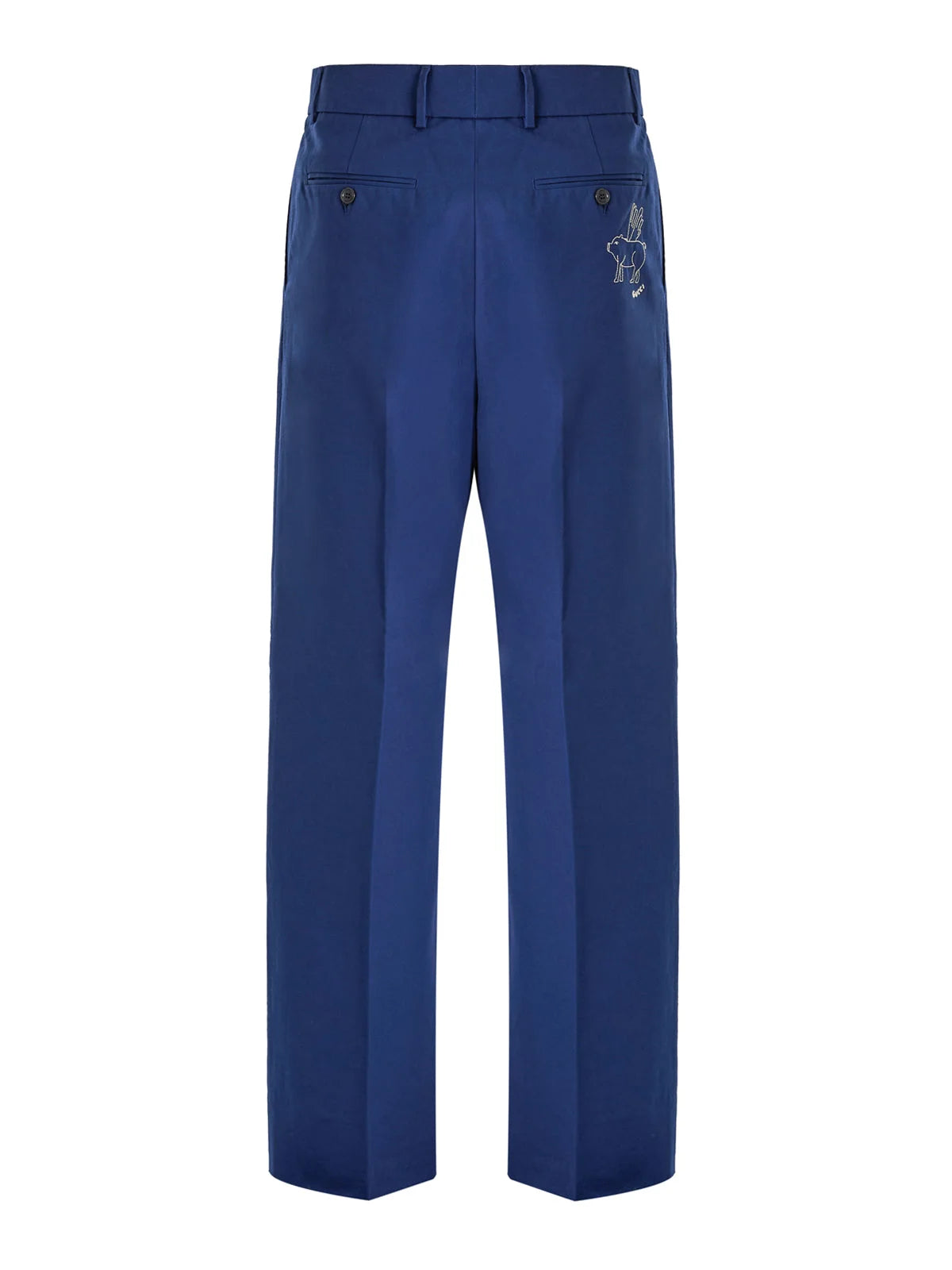 Gucci Blue Classic Cotton Pants - IT54 | XXL - Trousers