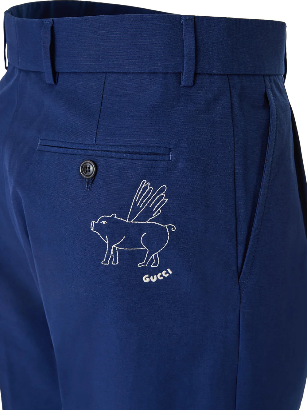 Gucci Blue Classic Cotton Pants - IT54 | XXL - Trousers